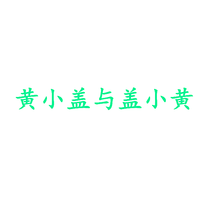 黄小盖与盖小黄